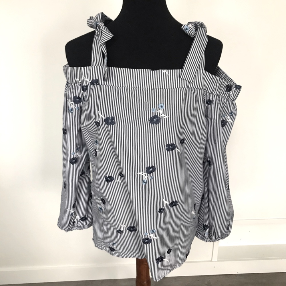 Michael Kors long sleeve off the shoulder top
